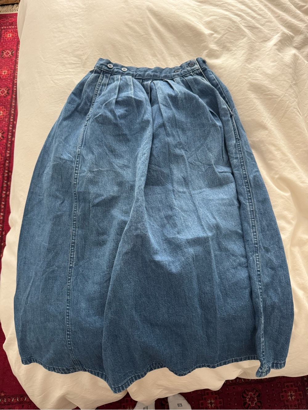 Vintage Calvin Klein Denim Midi Skirt in Classic Blue